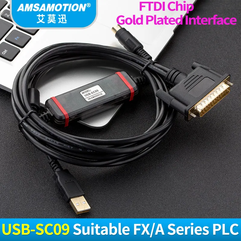 _ Подходящий для Mitsubishi FX/A Series FTDI Type PLC программирующий кабель линия загрузки|cable