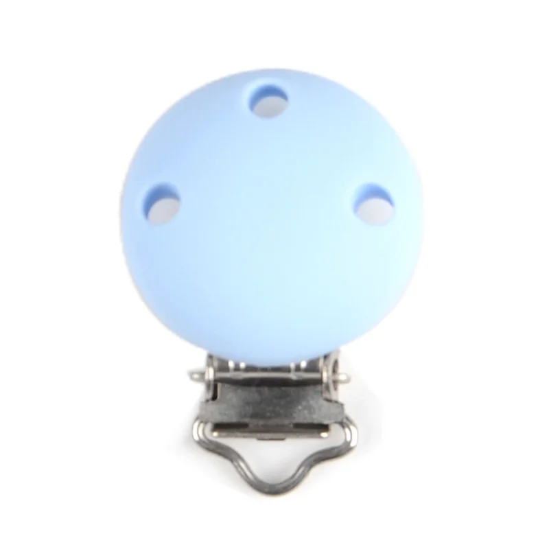 2 pcs Blue 2 шт DIY круглые цветные силиконовые клипсы для соски пустышка для младенца держатель цепи зажимы Детские аксессуары - Цвет: 2 pcs Blue