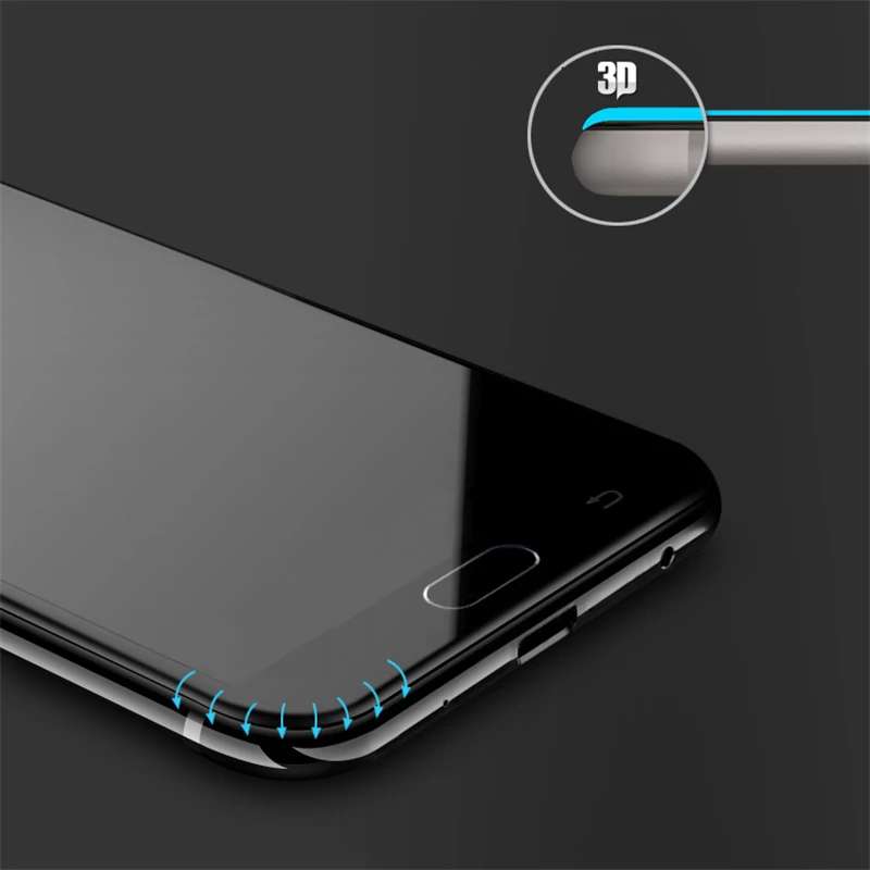 3D Screen Protector For Samsung J5 2016 Glass Galaxy J3 J7 pro Protective Flim J2 Prime Pro 2018 Cover | Мобильные телефоны и