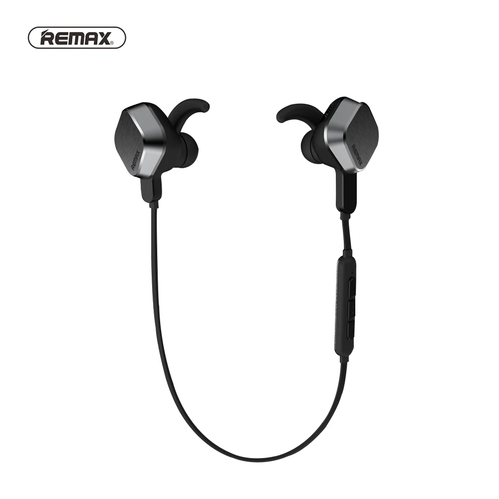 Черный Наушники remax RB-S2 Bluetooth, Спортивные Беспроводные наушники с mi c для Xiao mi Red mi Note 7 mi 8 lite mi band 3 mi 9 a2 - Цвет: Черный