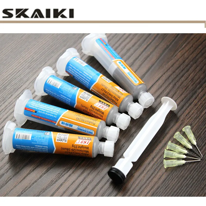 Шприц поток 10CC олова XG z40 флюс паяльной пасты Sn63/Pb37 + поршень иглы для PCB SMD