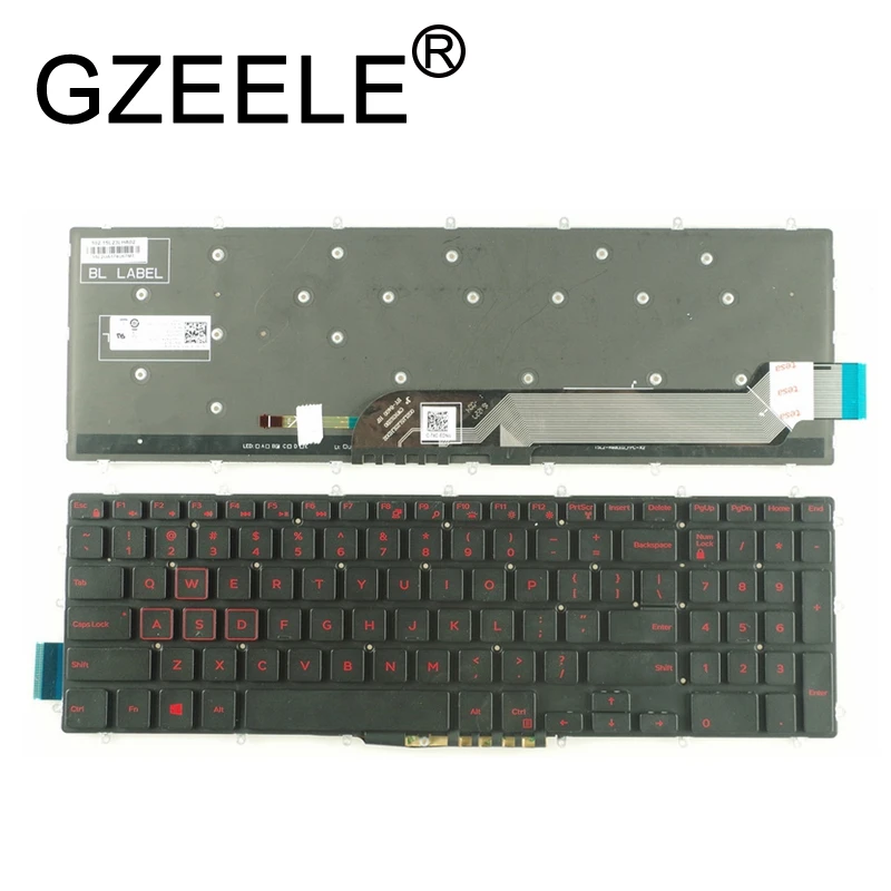 Клавиатура GZEELE новая с подсветкой английская для ноутбука DELL VOSTRO 15-5000 5568 V5568