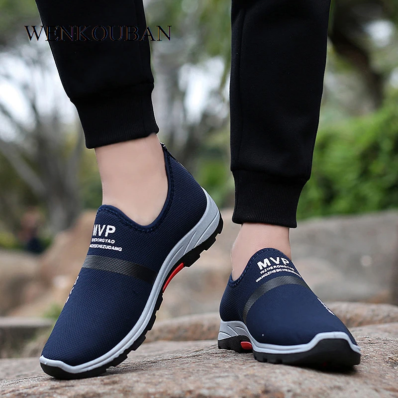 Men Casual Shoes Summer Sneakers Male Breathable Adult Slip on Loafers Trainers Chaussure Homme 2020 | Обувь