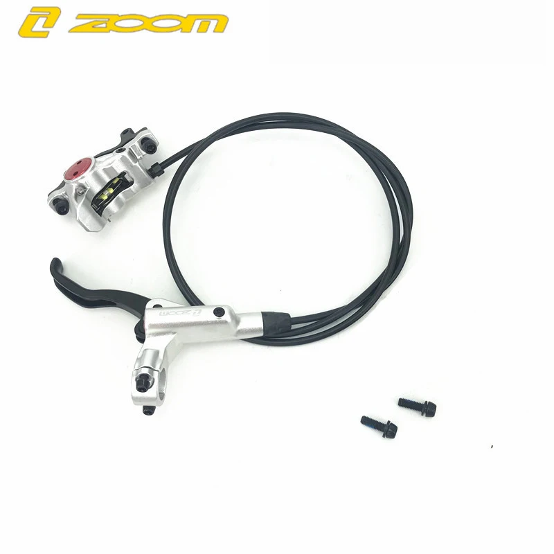 Silver rear Brake ZOOM MTB велосипед гидравлический тормоз дисковый тормоз 750/1350 мм зажим для горного велосипеда суппорт обновление масляного давления запчасти для велосипеда - Цвет: Silver rear Brake