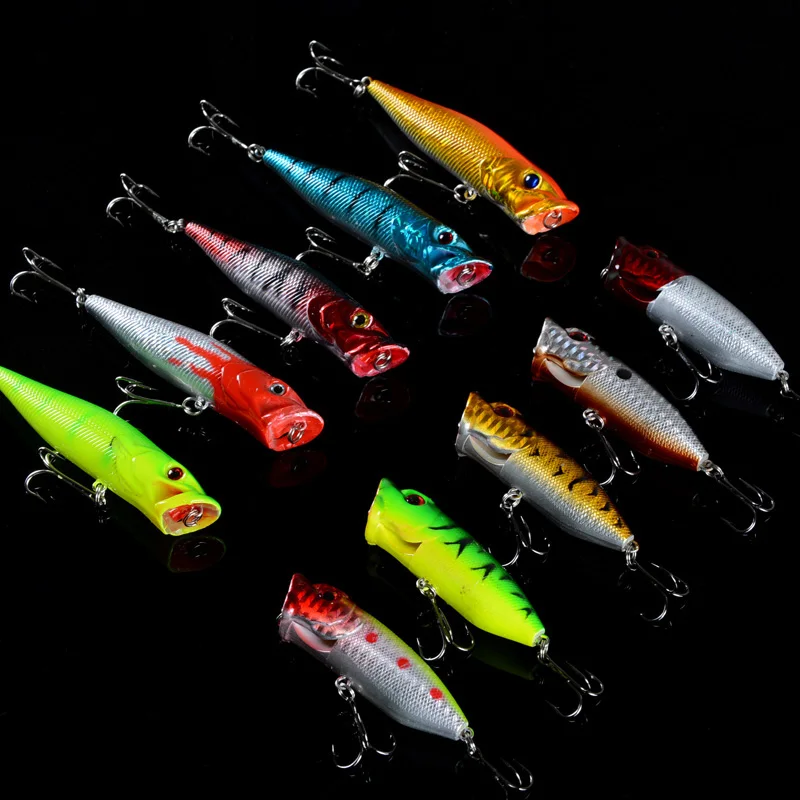 10 шт./лот набор приманок для рыбалки 2 модели цветов|fishing lure set|water popperlure set |