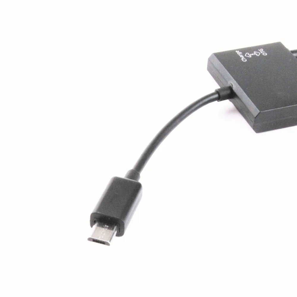 Многофункциональный черный 4 портовый Micro USB зарядный OTG концентратор кабель Шнур