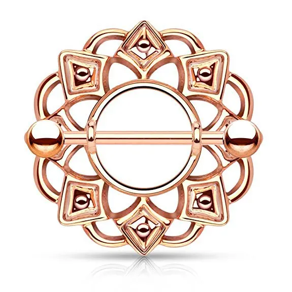 

Fooderwerk Jewelry Rose Gold Nipple Puncture Latex Ring Jewelry Punk Wind Body Piercing Jewelry