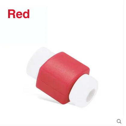 Red 10 шт./лот, цветной USB кабель для зарядки и передачи данных, защита для наушников, защита для iphone 5, 5s, 6, 7, защита USB кабеля - Цвет: Red