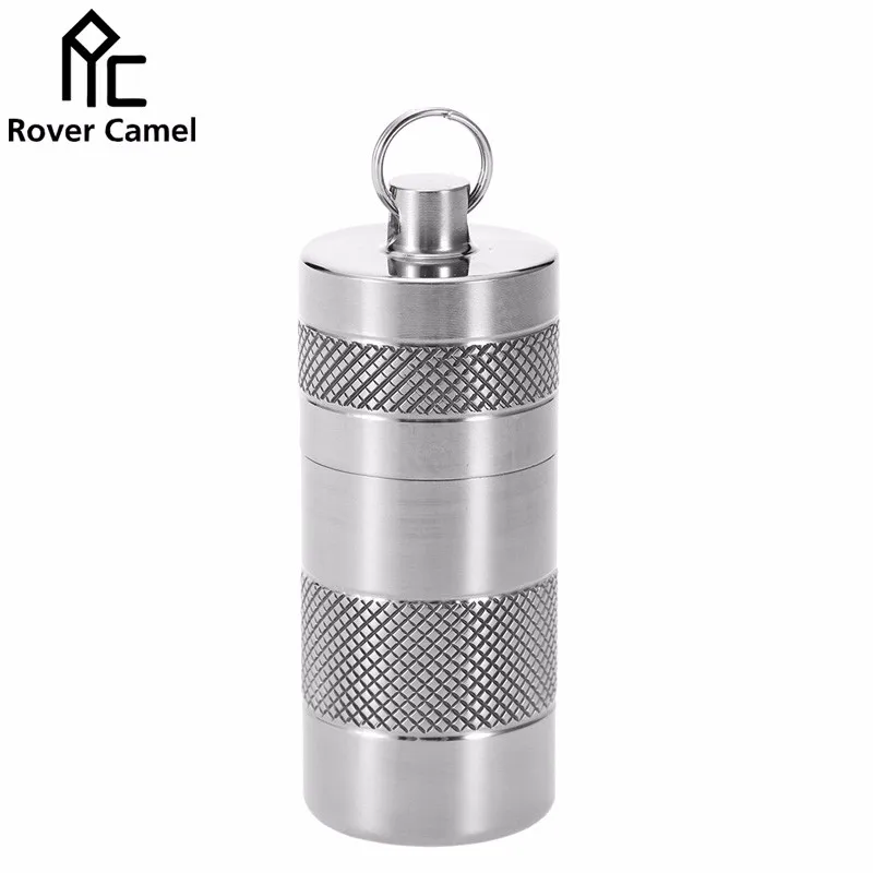 Rover Camel Открытый Кемпинг Мини Pill Box нескользящий герметичный водонепроницаемый контейнер титановый Ta6105