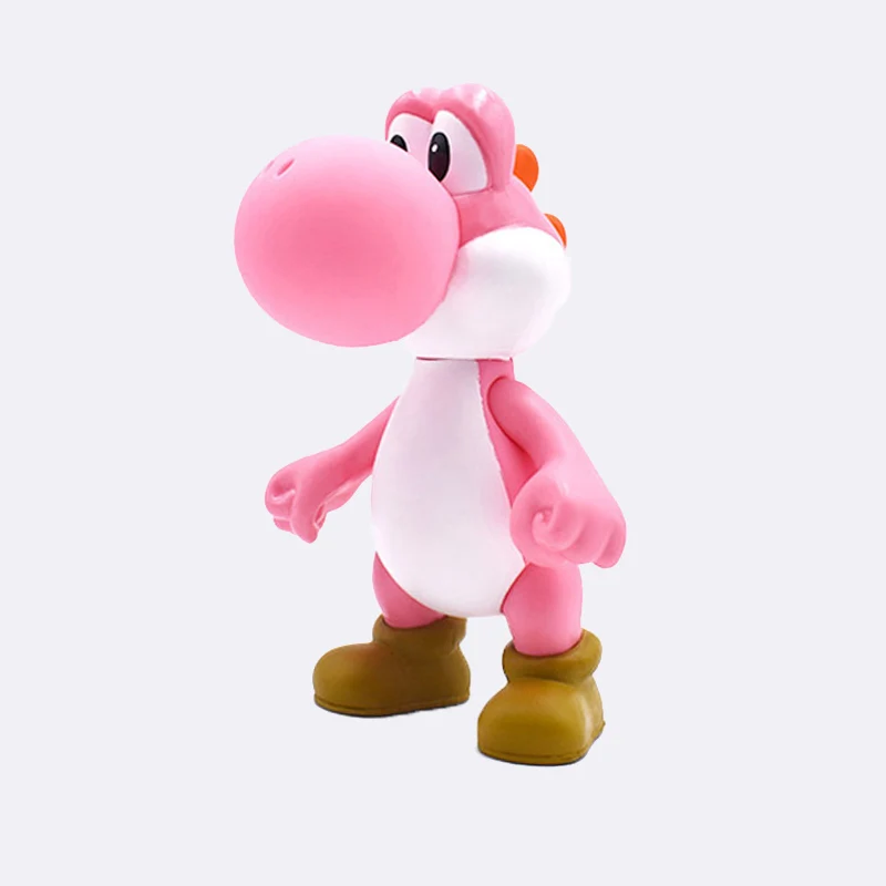 pink yoshi 13 см Super Mario Bros Bowser Luigi Koopa Йоши Марио уарио производитель Odyssey Donkey Kong Toad ПВХ Фигурки Модели кукол игрушки - Цвет: pink yoshi
