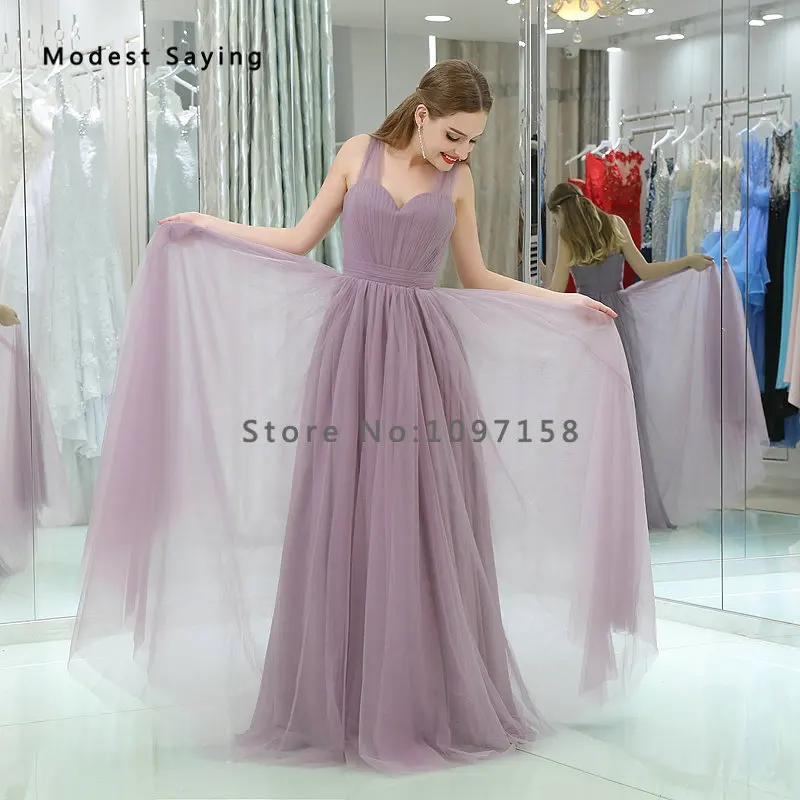 Элегантное фиолетовое ТРАПЕЦИЕВИДНОЕ плиссированное платье подружки невесты с