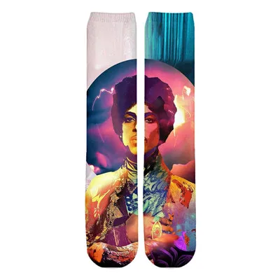 color as picture PLstar Cosmos Новые осенне-зимние женские мужские 3d носки певица принца носки для женщин и мужчин Рик и Морти Носки с рисунком - Цвет: color as picture