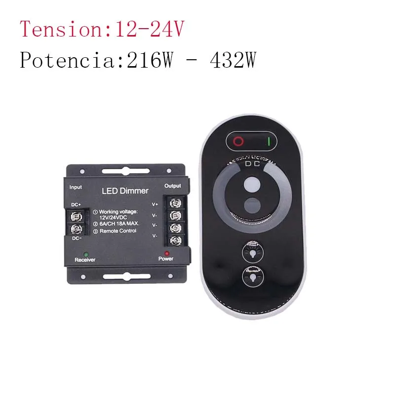 Постоянный ток 12 24 V 6A/CH 3 Каналес ООН соло Цвет negro RF Управление ador светодиодный