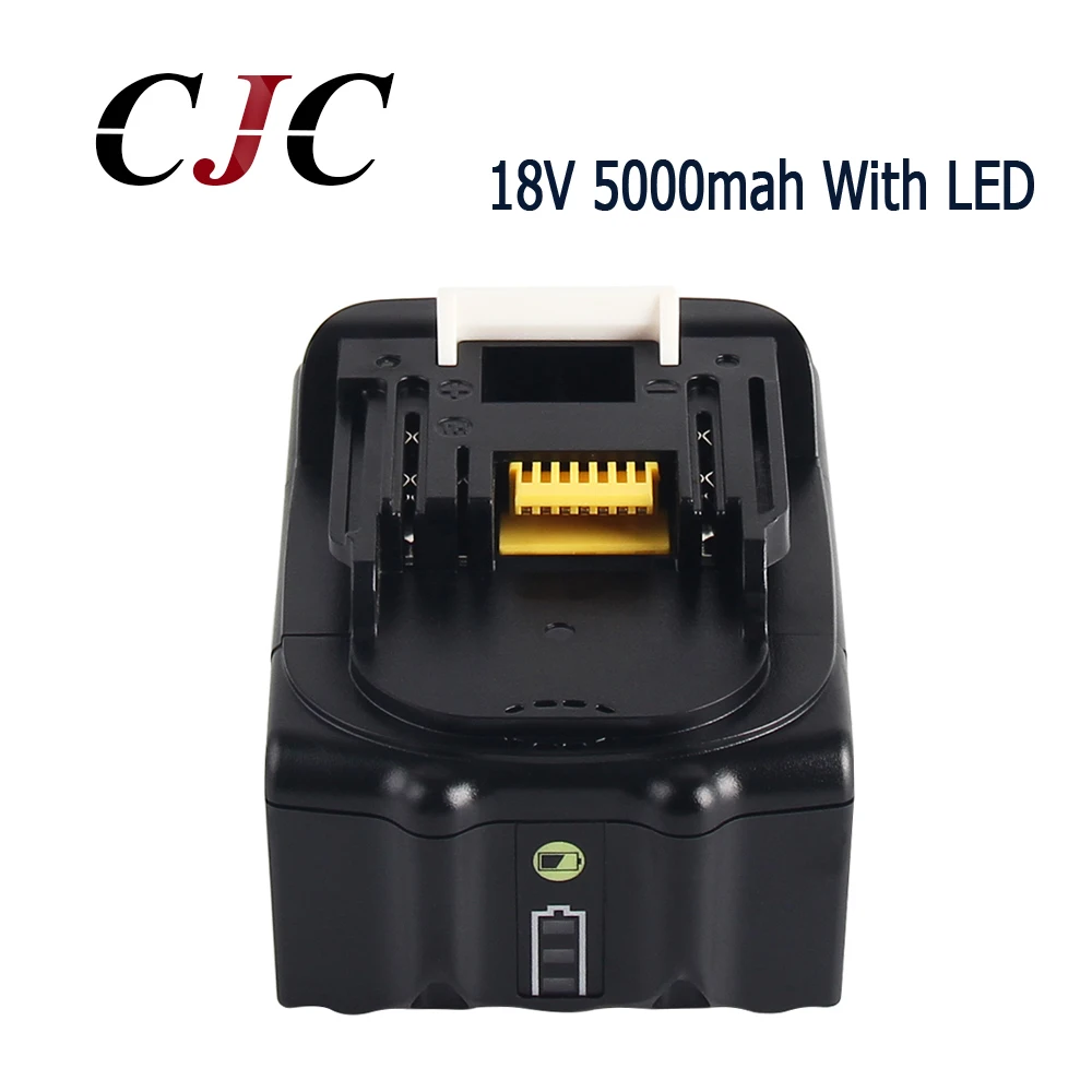 18V 5000mAh Li ion Power tools Replacement battery For Makita BL1815 BL1850 LXT400 BL1840 Rechargeable batteria with LED Light