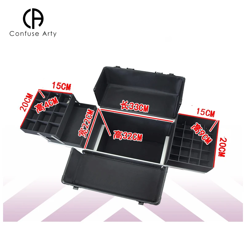 Чехол на колесиках для профессионального макияжа универсальная