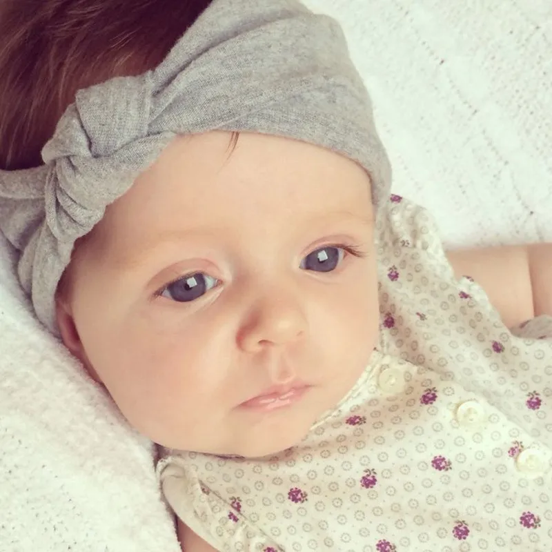 Knotted Headband For Girls 2019 Print Hair Bows Elastic Turban Head Wraps Kids Top Knot Hairband Accessories | Детская одежда и