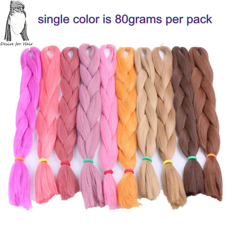 

Desire for hair 10packs per lot 24inch 100g heat resistant synthetic ombre jumbo braiding hair extensions 3 tone green color