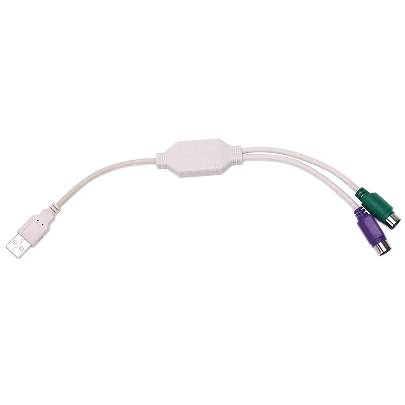 1 шт. USB папа к двойному PS/2 PS2 Женский кабель мышь клавиатура адаптер