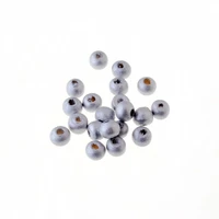 100pcs 8x7mm silver color round wooden beads wood findings diy crafts kids toys spacer beading bead jewelry making diy