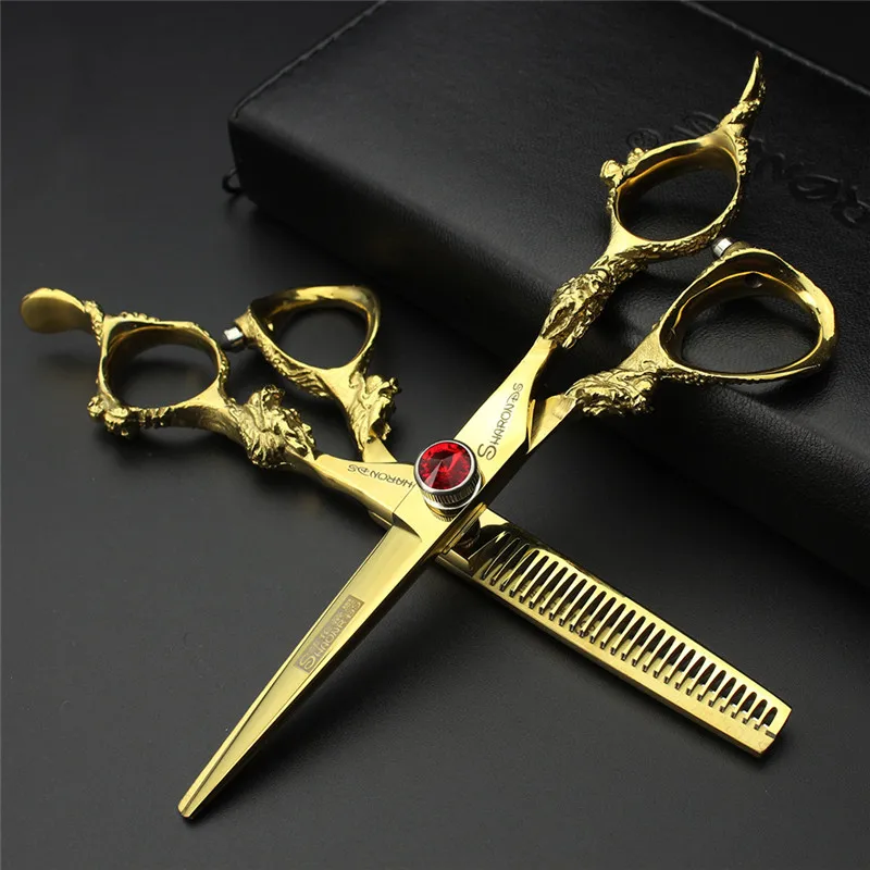 Крутые золотые двойные краны 6/5 5 дюймовые профессиональные ножницы для резки и