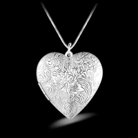 hot trendy women 925 sterling silver heart shape pendant necklace women jewelry fast shipping