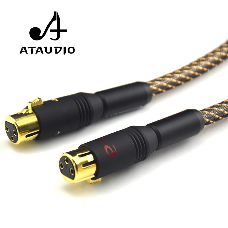 Одна пара посеребренных кабелей ATAUDIO Hifi 2 XLR кабель Hi end папа мама с позолоченным