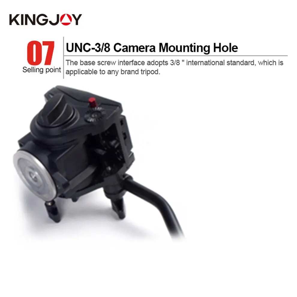 Kingjoy VT-3510 штатив головка из алюминиевого сплава жидкости демпфирующая головка для DSLR камеры с UNC 1/" 3/8" резьбовой штатив аксессуары