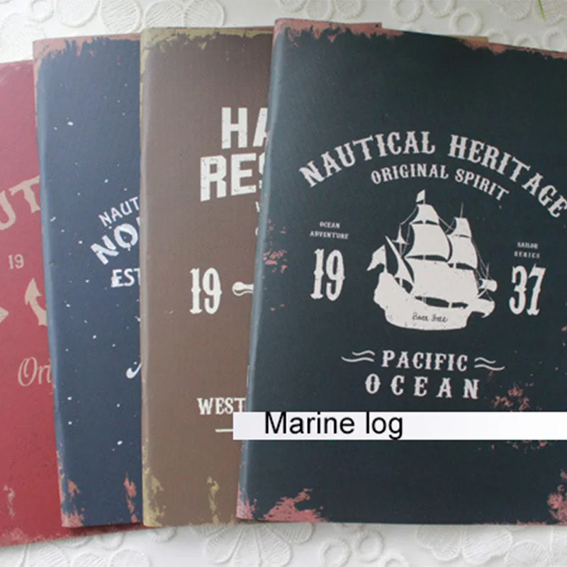 Hot Marine log School notebook Diary Notepad paper 24 Sheets Travel Journal soft Copybook Office Supplies wholesale | Канцтовары для