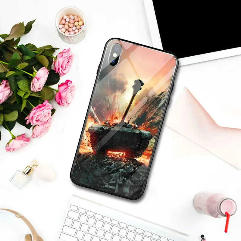 Телефонные чехлы из закаленного стекла для iPhone 5 5S SE X XR XS Max 10 7 6 6s 8 Plus | Мобильные