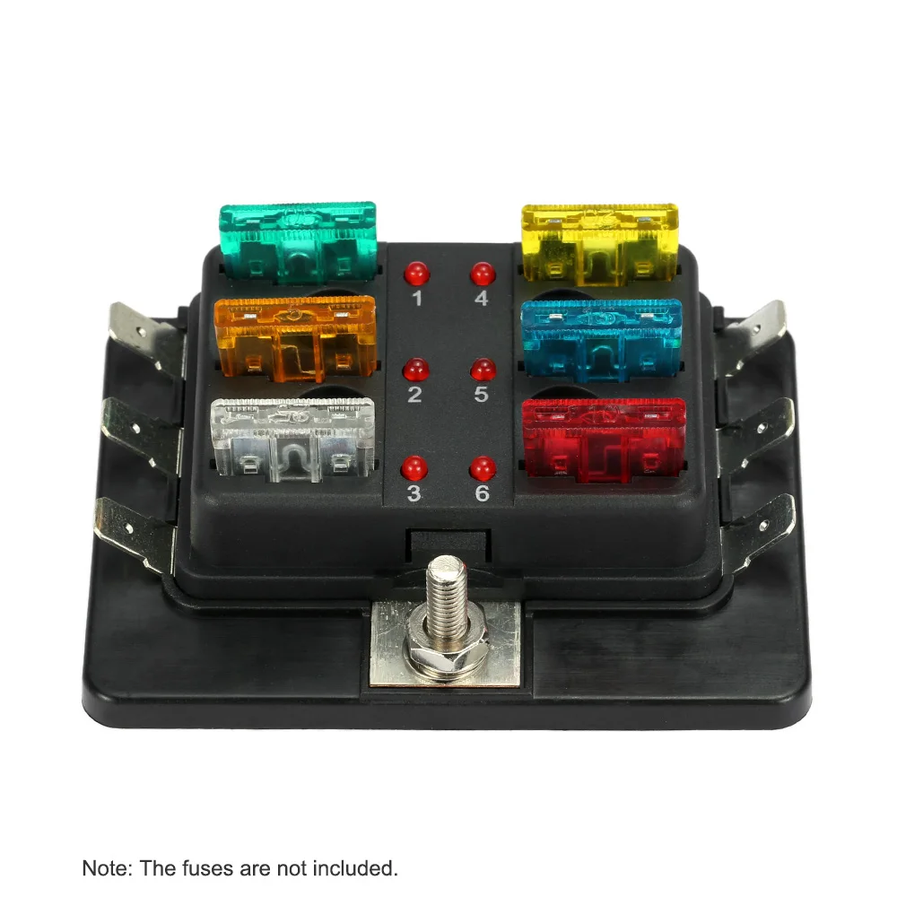 Блок предохранителей KKMOON с светодиодный лезвиями 12 В 24 В|fuse box holder|blade fuse holderfuse |