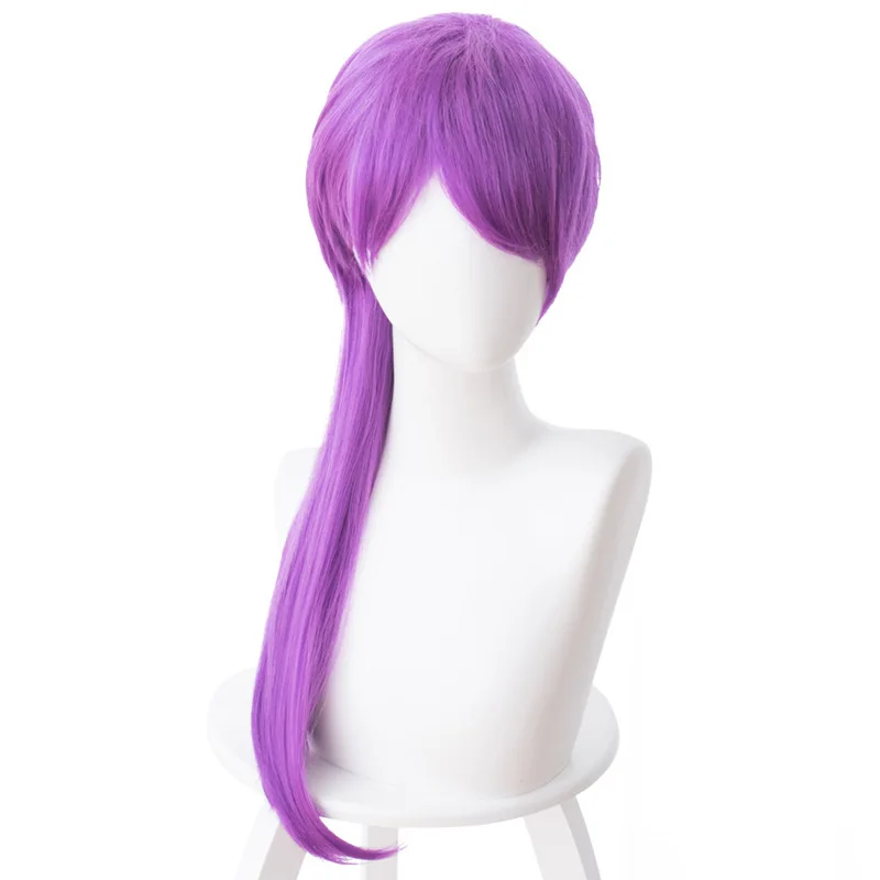 

LOL New Skin K/DA Cosplay Hair Evelynn Cosplay Headwear Game LOL KDA 45CM Long Purple Heat Resistant Synthetic Hair Per