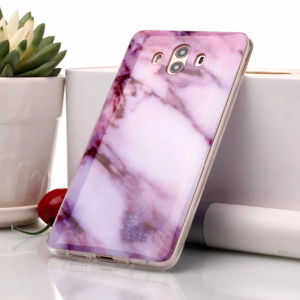 LANCASE For Huawei Mate 10 Case Silicone Glitter 3D Stone Pattern Soft TPU Marble Lite Pro Capa |