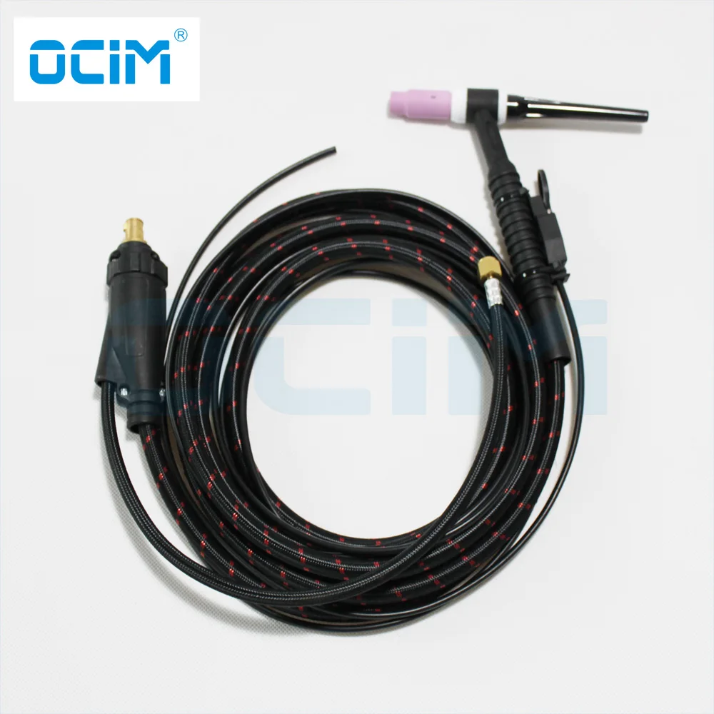 WP17F TIG сварочный фонарь Flex head газовый с воздушным охлаждением PTA DB SR 17 пистолет 4 м 35-70 евро разъем