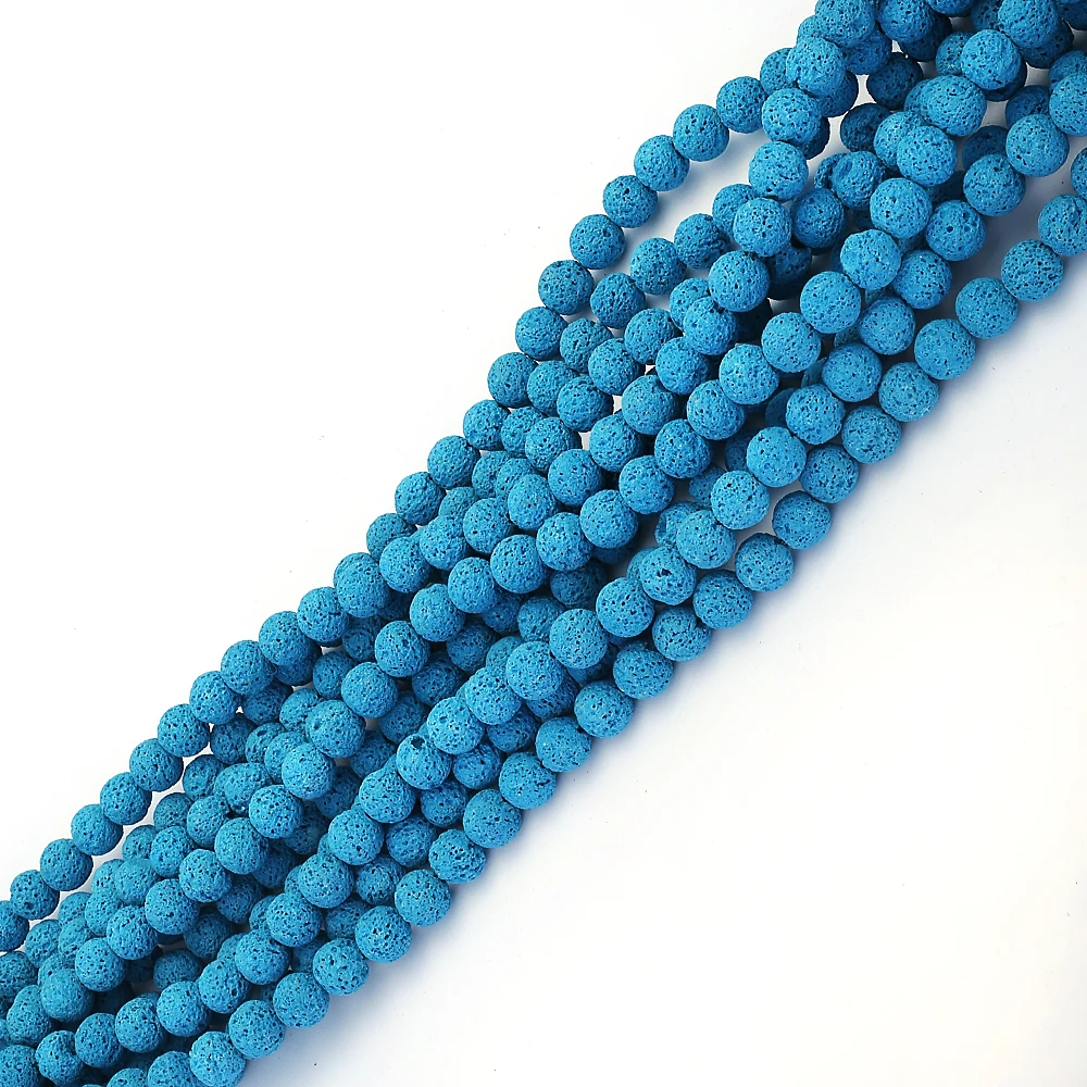 Approx 35pcs/String 10MM Natural Stone Lava Beads For Diffuser Necklace DIY Making Essential Oil Jewelry Women Gift | Украшения и
