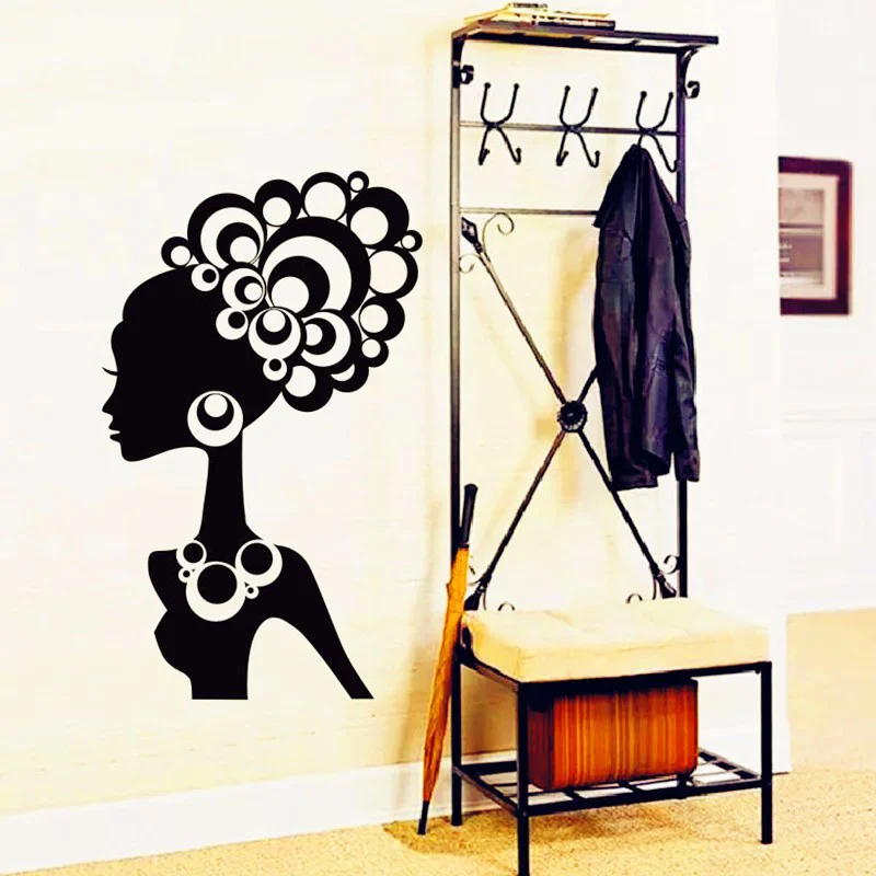 Настенные виниловые наклейки с этническими кругами и людьми художественные