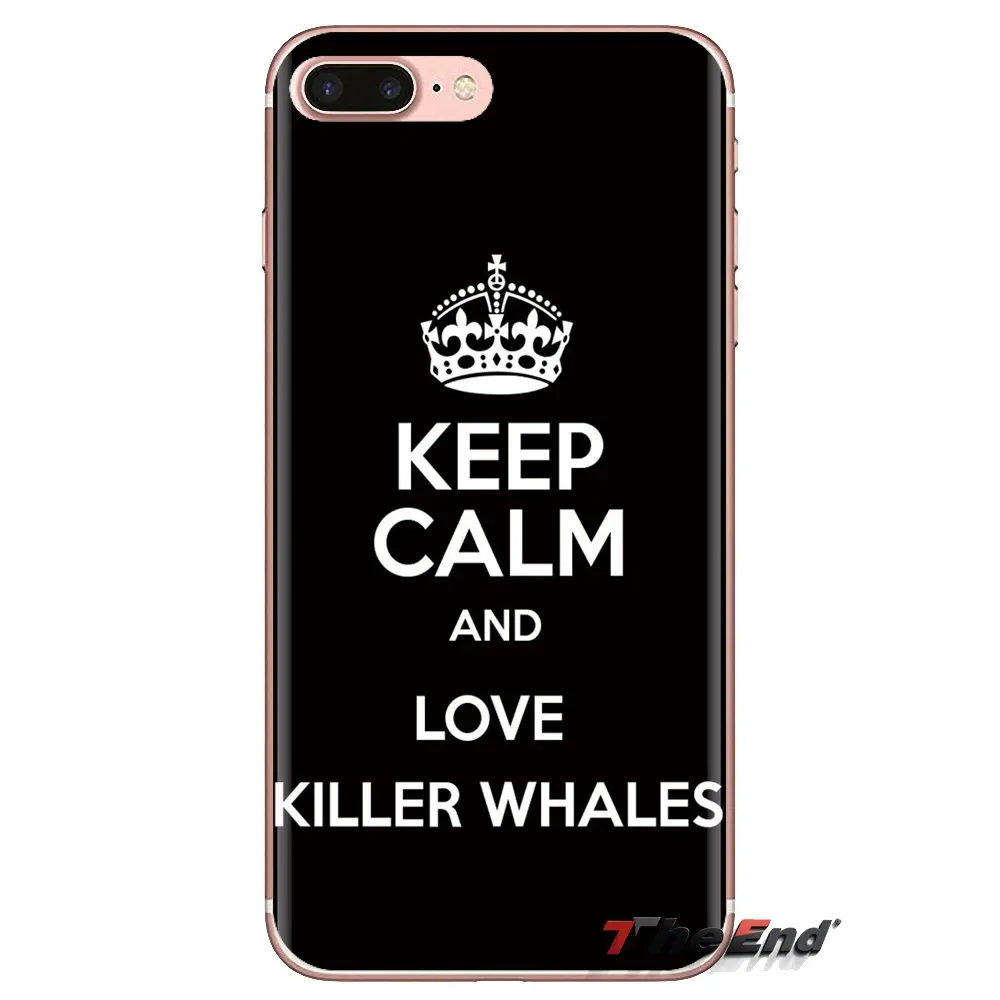 Keep Calm and Love Whales Голубое Прозрачное мягкое покрытие кожи для iPod Touch Apple iPhone 4 4S 5 5S SE 5C 6