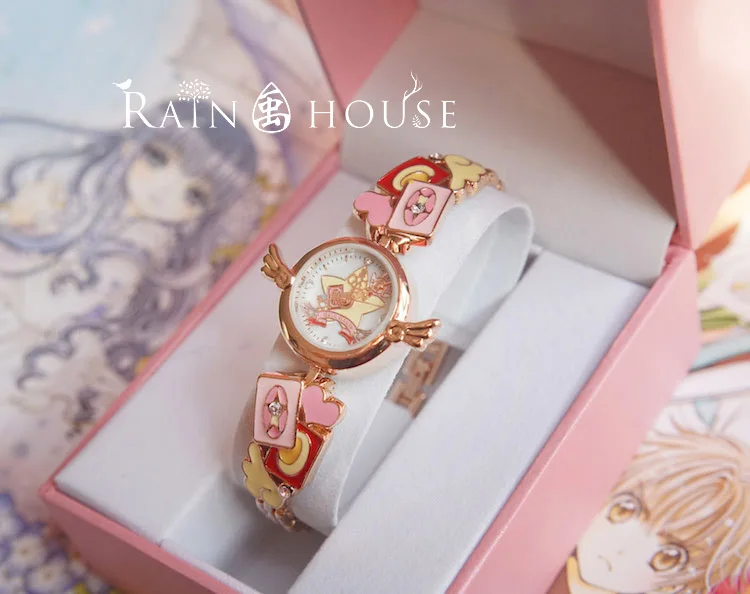 Япония Аниме Card Captor Sakura крыло со звездой леди Высокое качество часы водонепроницаемые наручные Косплей Аксессуары Реквизит