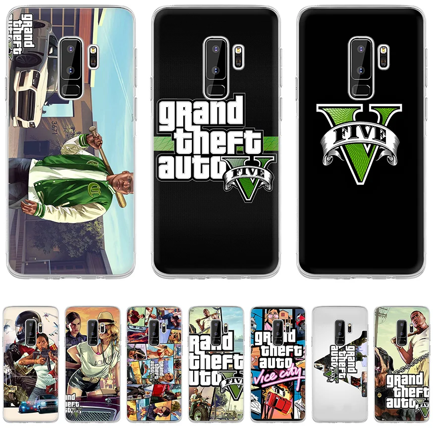 Чехол для телефона Samsung A10 A20 A30 A40 A50 A51 A60 A70 A71 A81 A91 A9 A7 A5 A6 A8 Plus rockstar gta 5 Grand Theft Жесткий
