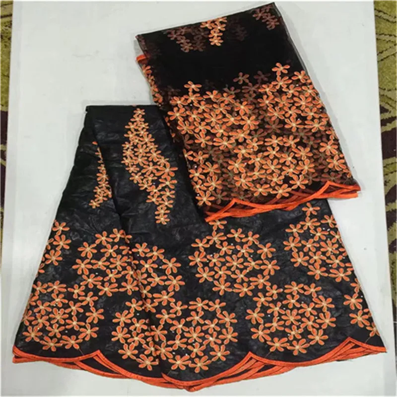 2017 королевский синий АФРИКАНСКАЯ Базен Кружево с французским чистой высокое