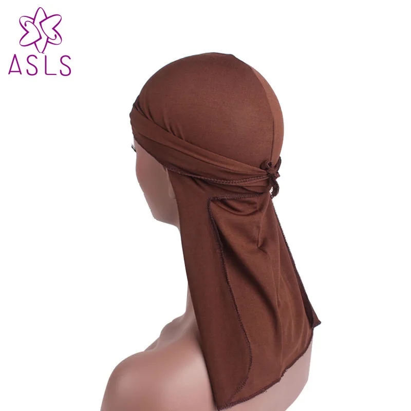 

Hot sale 6color New Fashion Elegant Spandex King's Durag Biker Head Wrap Skullcap Bandanna Doo Rag