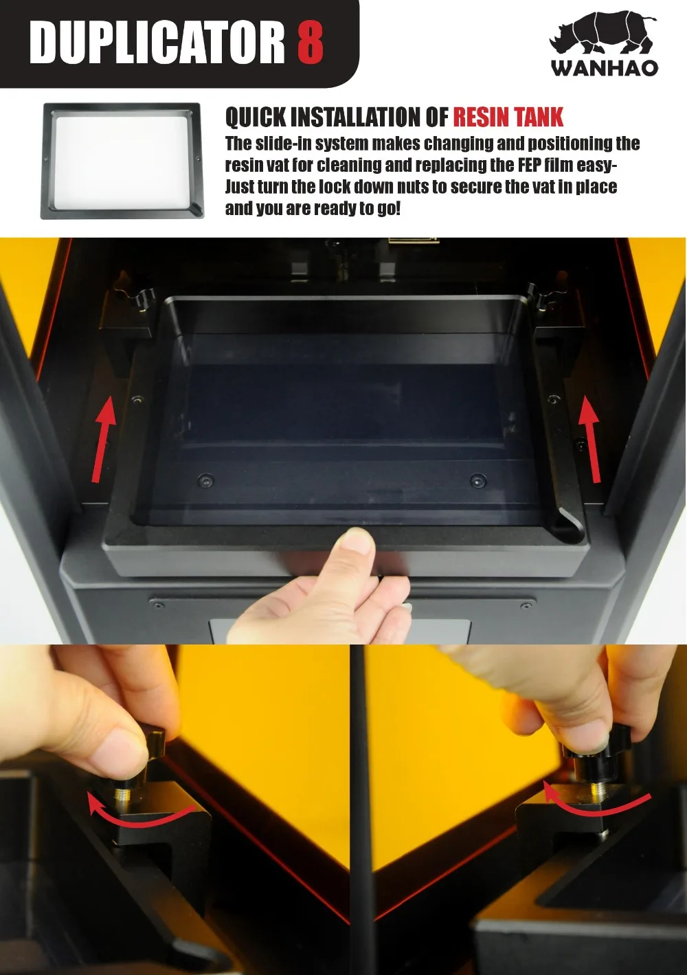 Новейший WANHAO большой DLP lcd SLA полимерный ювелирный 3d принтер D8 с 8,9 дюймовым ЖК-экраном и функцией Wi-Fi