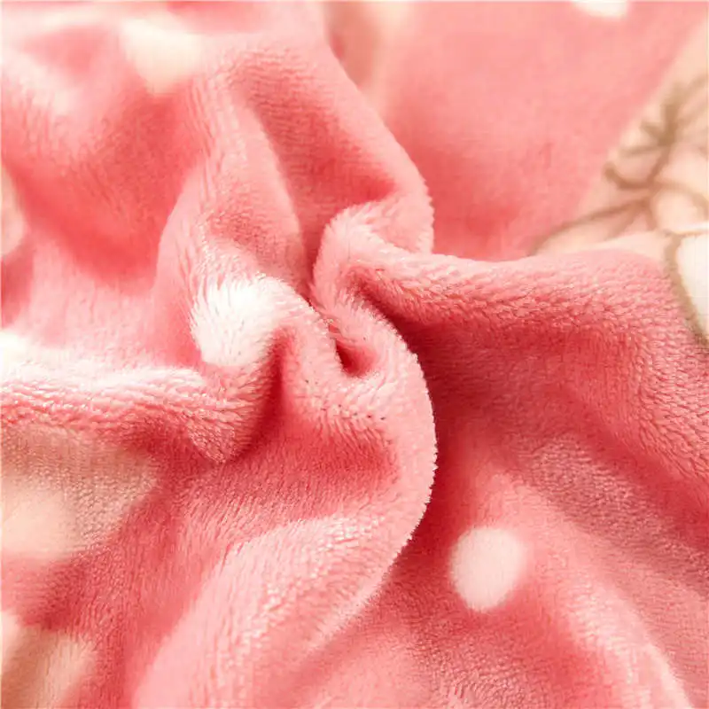 Романтический розовый фланелевый флисовый комплект постельного белья принцессы