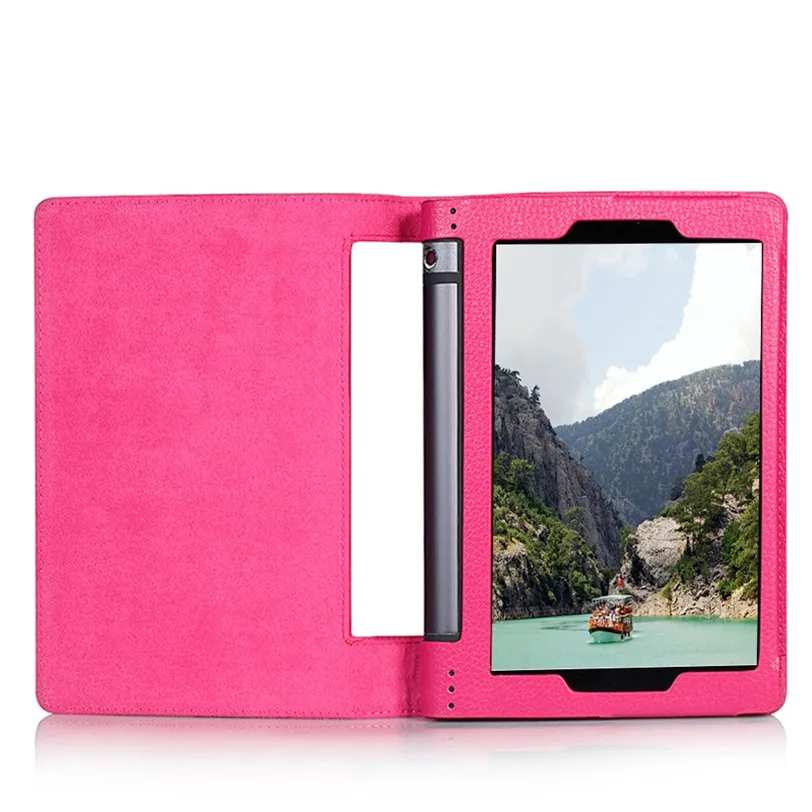 Hot Pink Чехол для планшета lenovo 10,1 дюймов, кожаный чехол-подставка для lenovo Yoga Tab 3 10 X50L X50F 20J, Прямая поставка - Цвет: Hot Pink