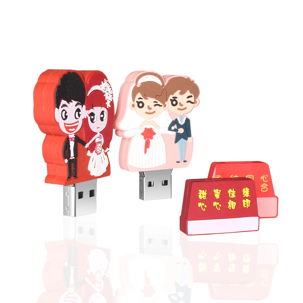 Usb флеш накопитель для невесты жениха свадьбы пары 4 ГБ 8 реальная емкость 16 32