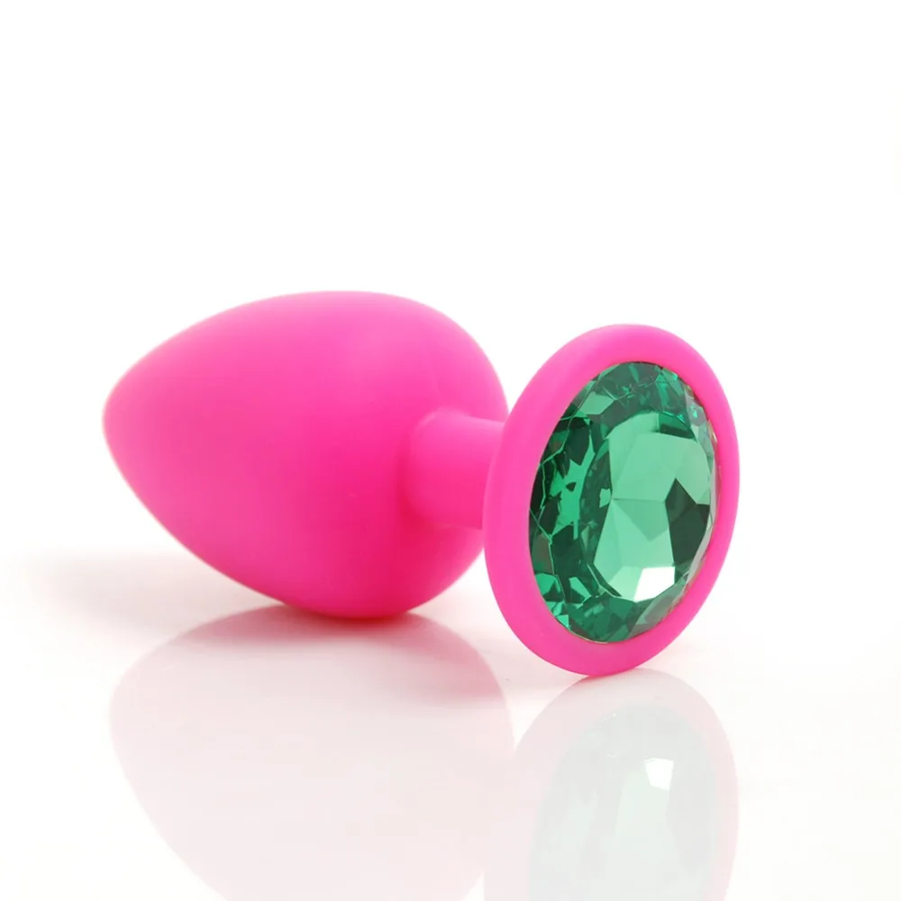 Силиконовая Анальная пробка суппозиторий драгоценный камень Анальные игрушки