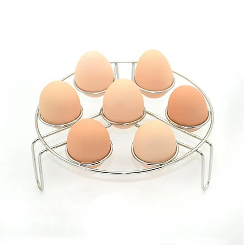 Stainless Steel Eggs Steamer Rack 7 Holes Steaming Grid Stand | Дом и сад