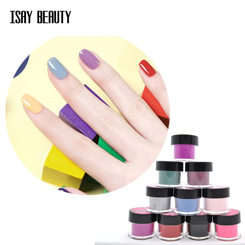 ISAYBEAUTY dip порошок стартовый набор 10 г/банка французский блеск для Ногтей Красочная