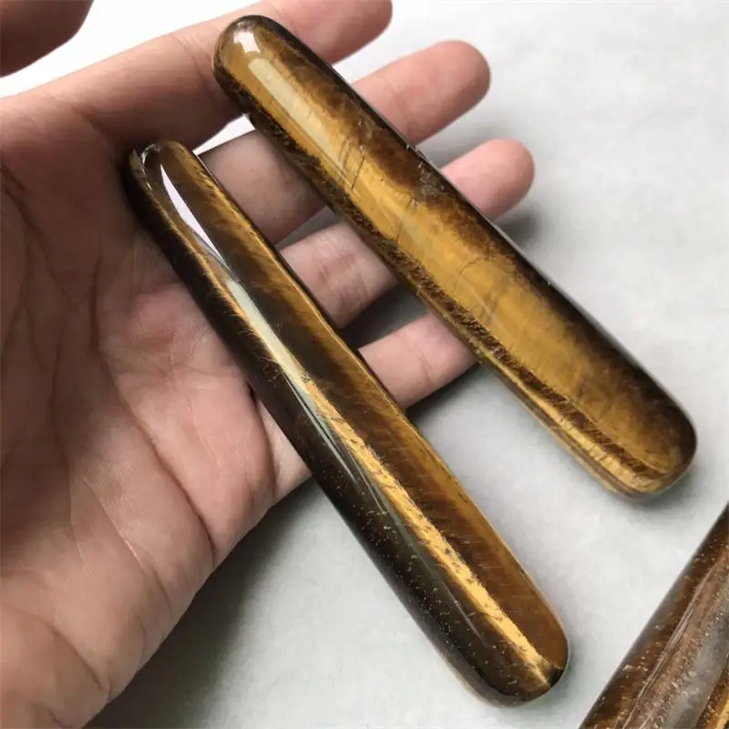 Натуральный тигровый глаз кварцевый Кристальный массаж 1 шт.|healing point|healing stickhealing