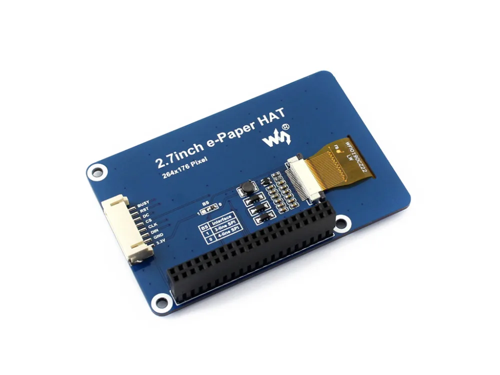2,7 дюймов e-paper HAT 264x176 2,7 дюймов E-Ink дисплей для Raspberry Pi 3B/2B/Zero W SPI интерфейс поддерживает два цвета