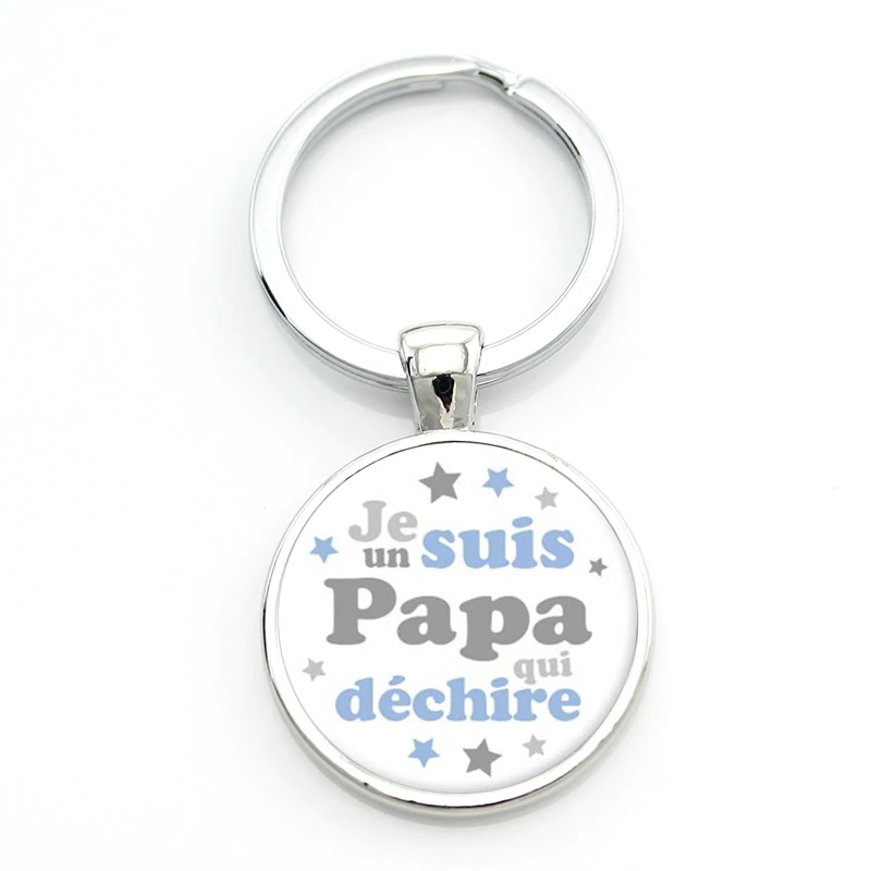 TAFREE новые подарки для влюбленных папы мужской брелок ключей je suis un beau papa qui dechire